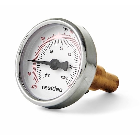 Resideo 2'' Dial Thermometer With Sweat Brass Well GS200